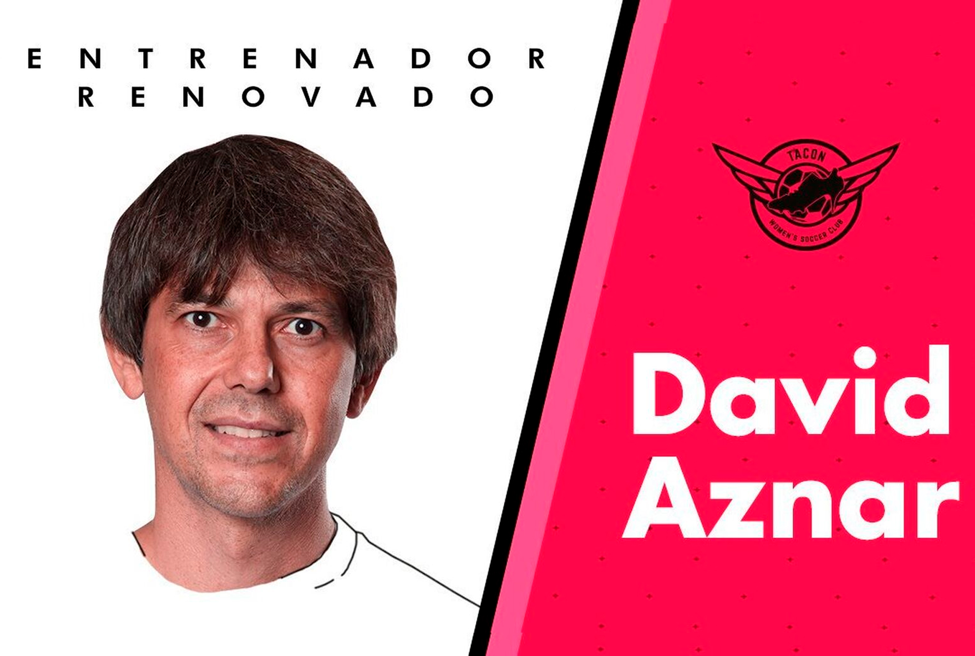 El CD Tacón afianza su proyecto: renueva a su entrenador David Aznar